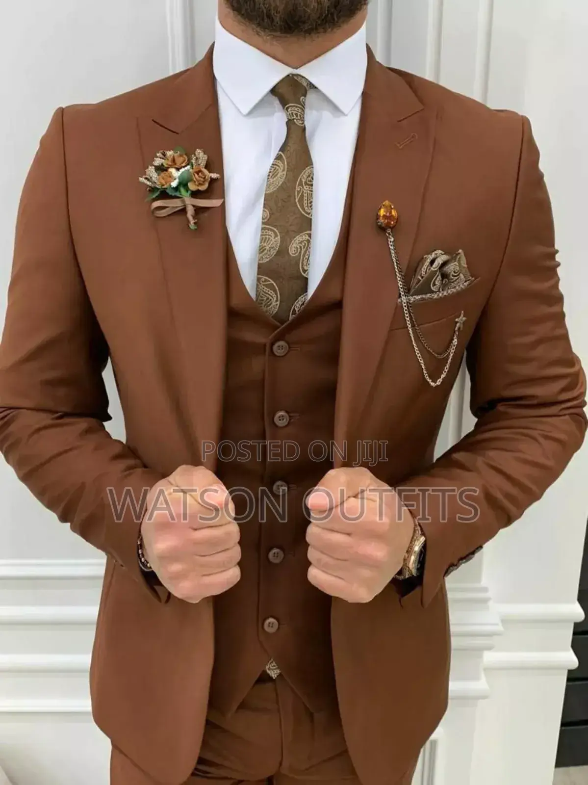 New Ricardo Brown Men Suits
