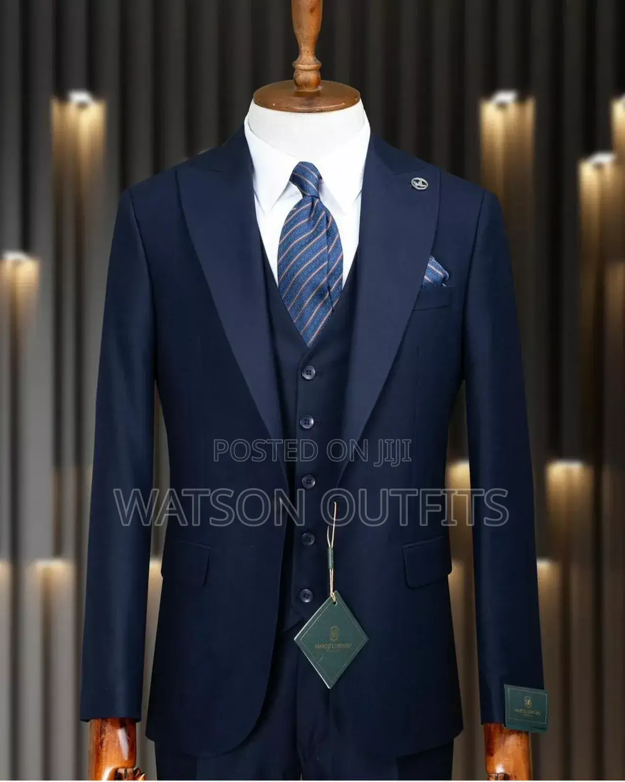 Marco Lorenzo Suits/Dark Blue Men Suits