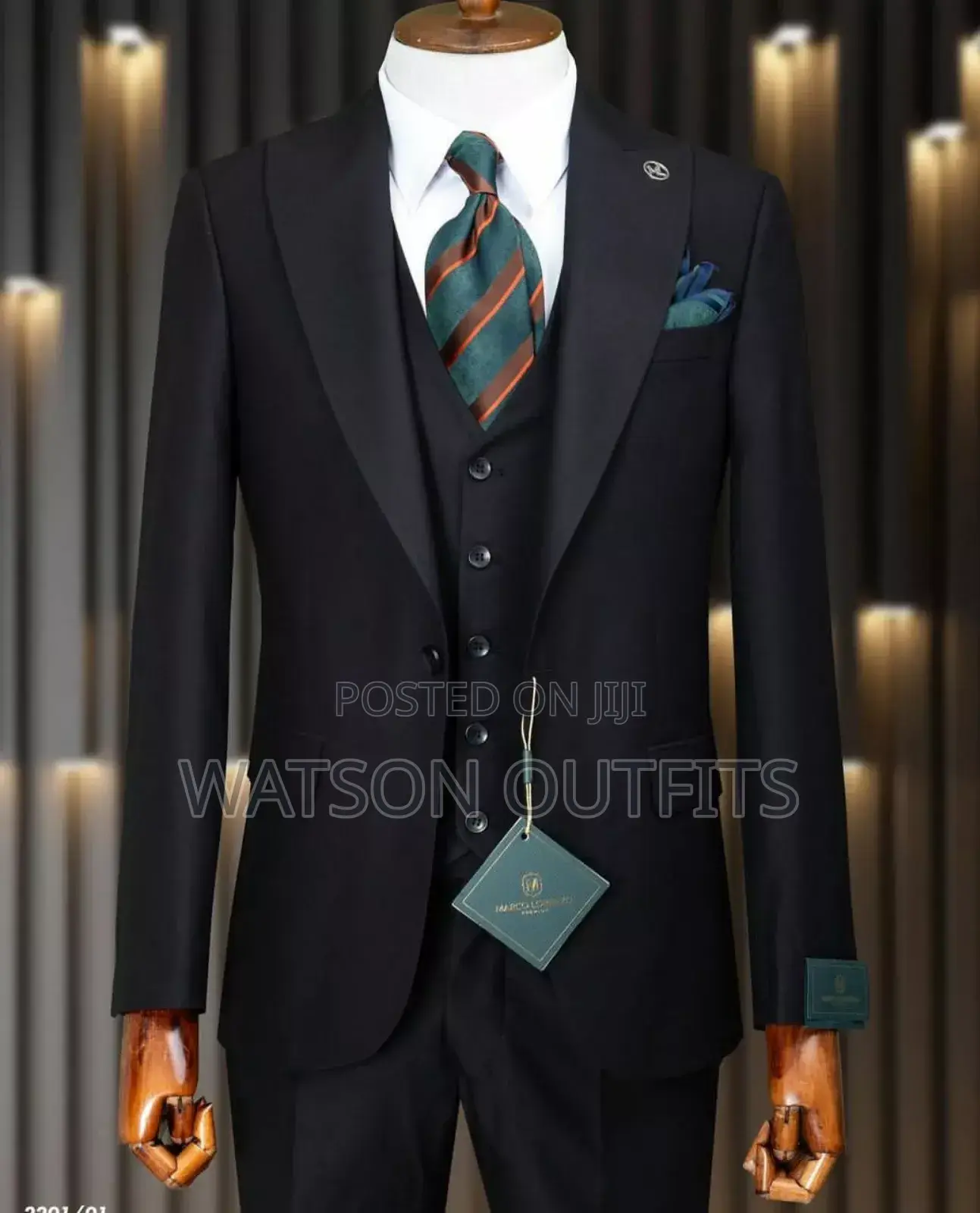 Marco Lorenzo Black Men Suits Original