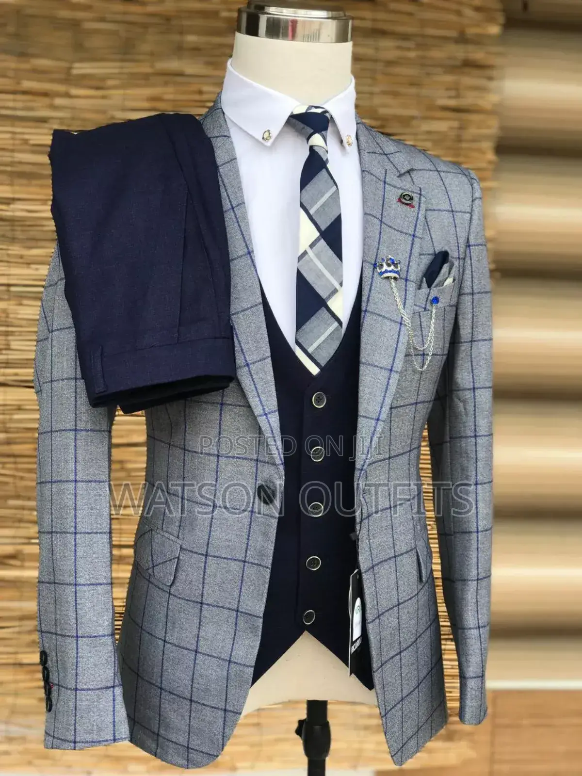 New Grey Draft Men's Suits Original