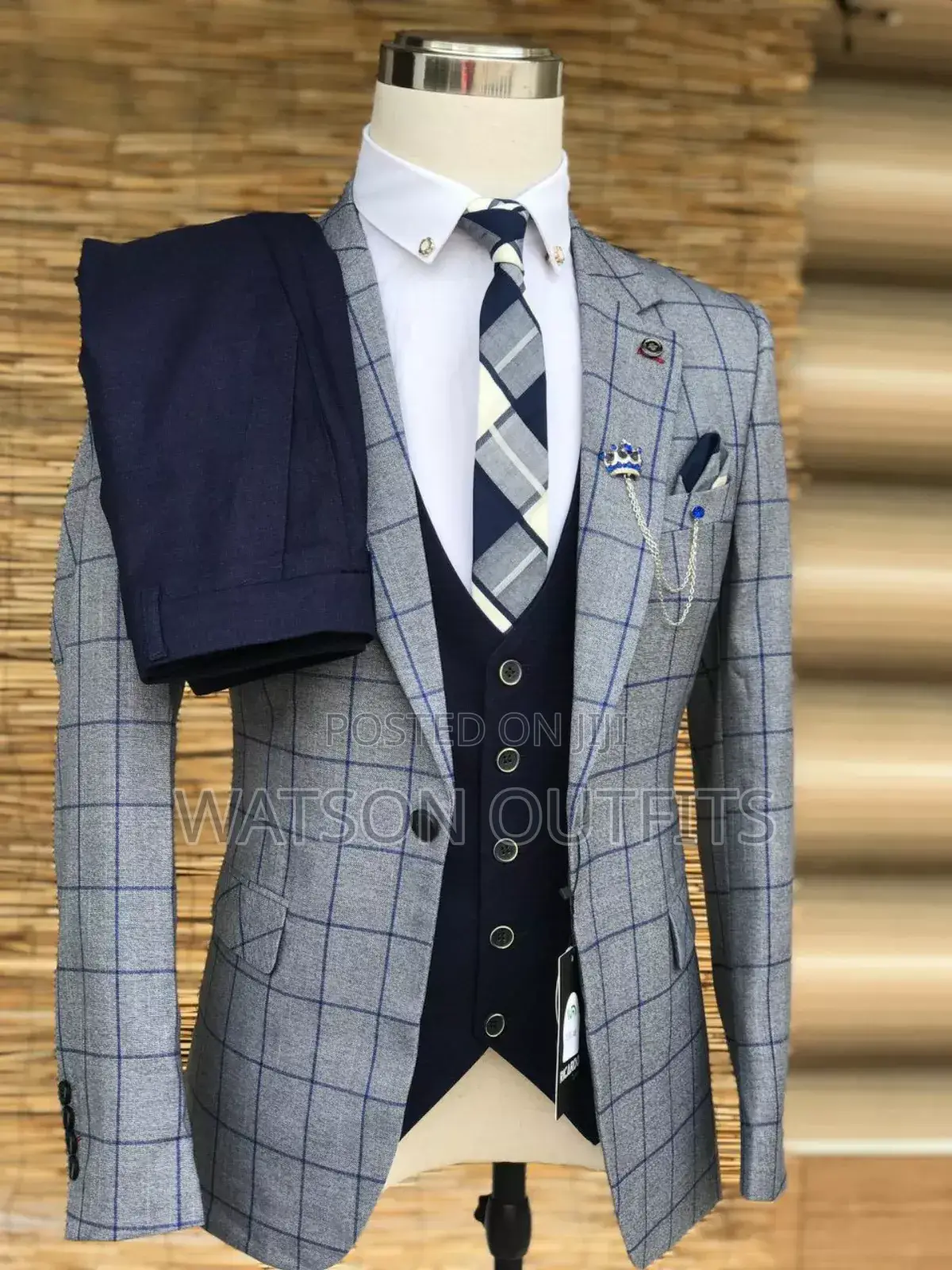 New Grey Draft Men's Suits Original