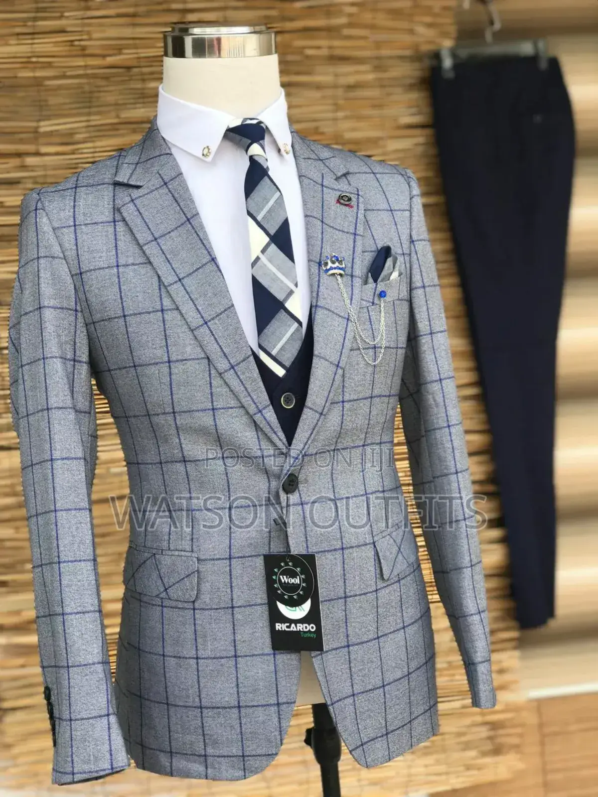 New Grey Draft Men's Suits Original