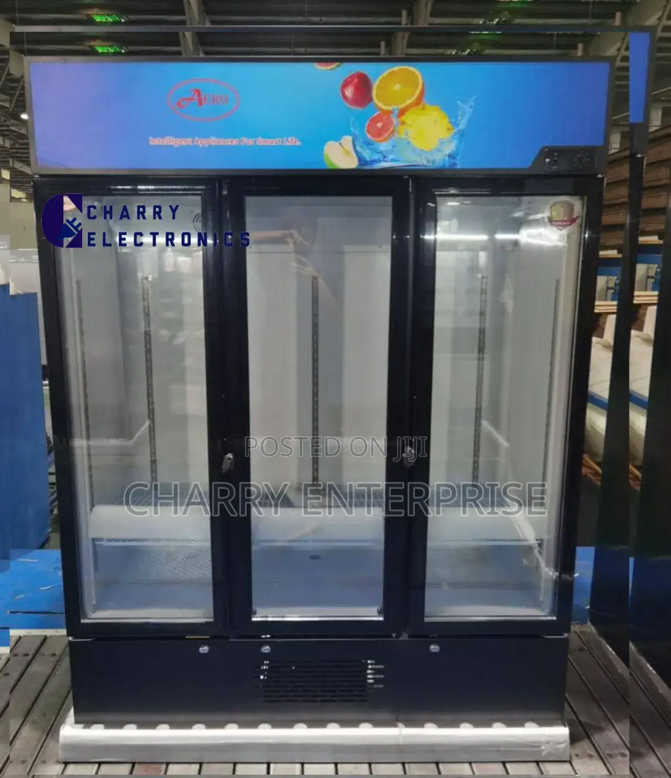 Aero Triple Door Beverage Cooler/ Showcase Fridge 980L
