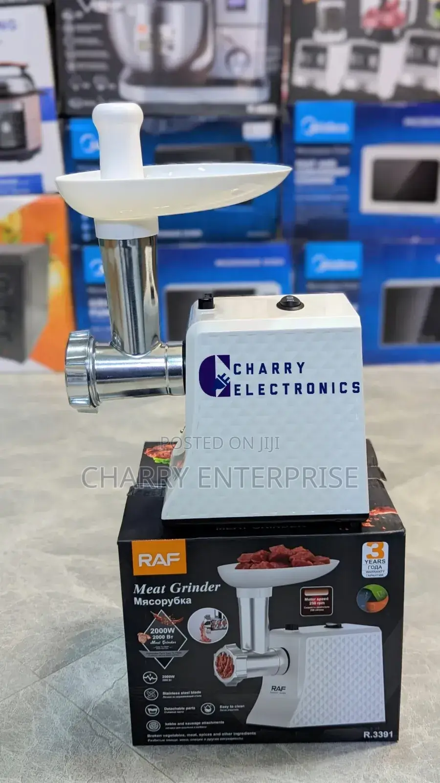 High Quality and Efficient RAF Electric Meat Grinder 2000W