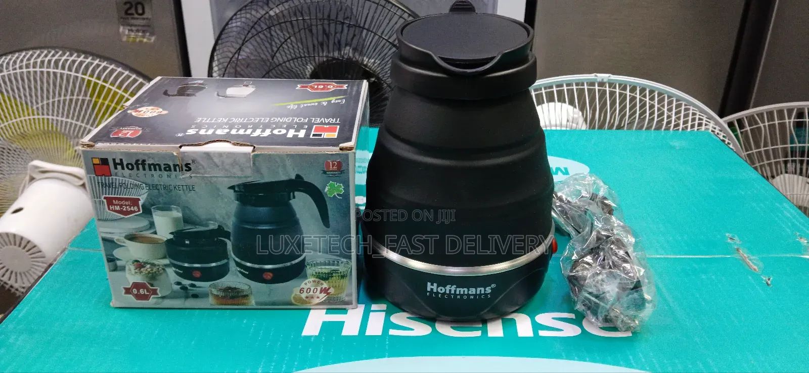 Hoffmans Travel Folding Mini Electric Kettle 0.6L