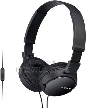 Sony MDR-ZX110AP on-Ear Headphones With Microphone (Black)