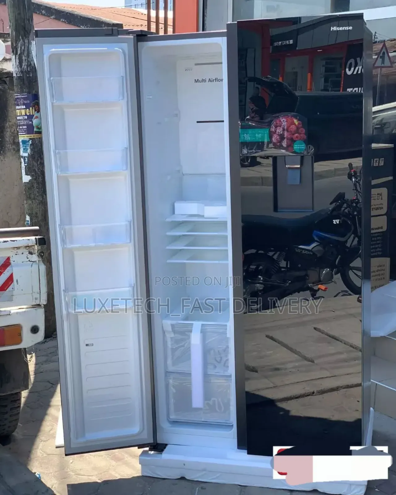 Hisense 514l Side by Side Refrigerator Non-Frost H670smib-Wd