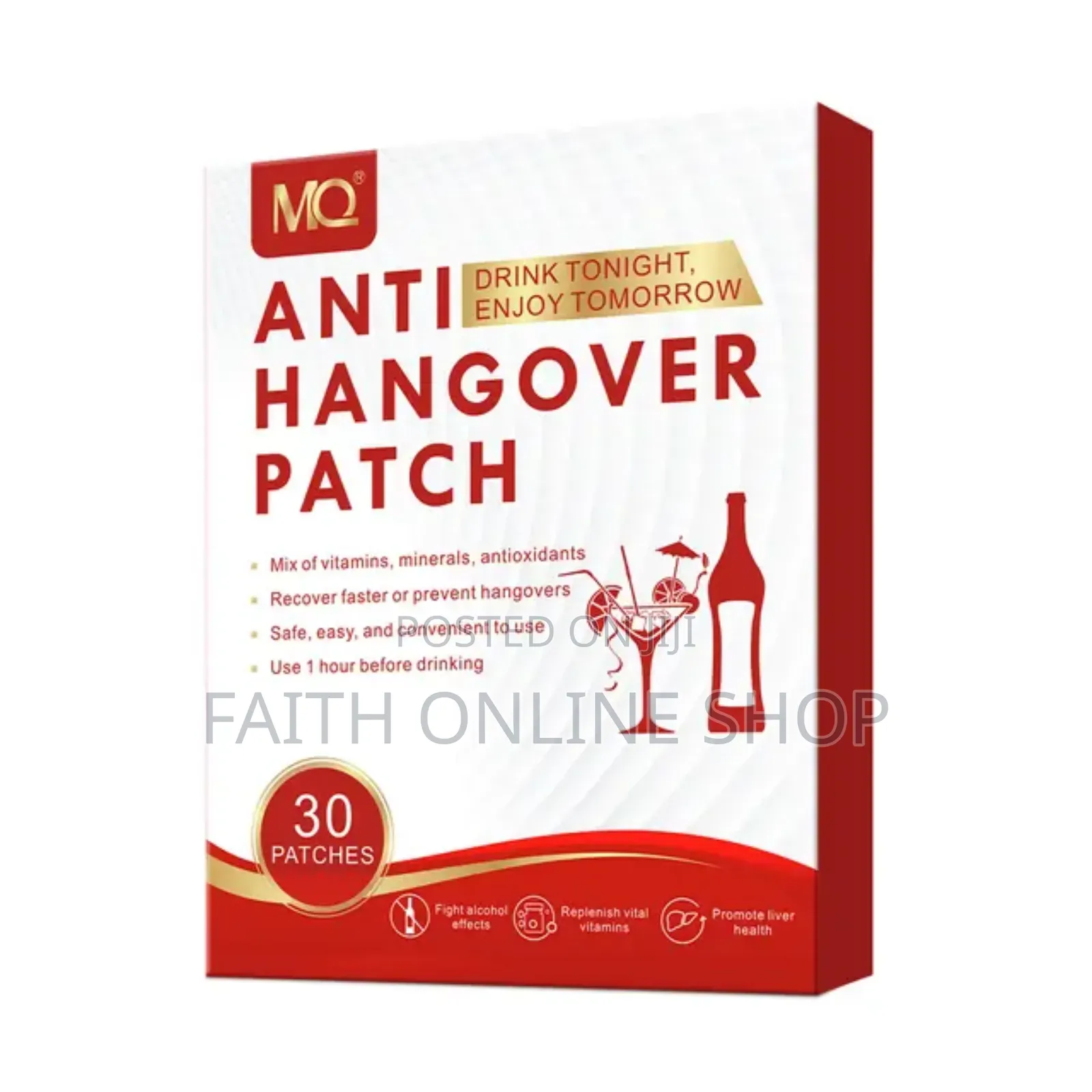 Mq Anti Hangover Relief Patch 30pcs