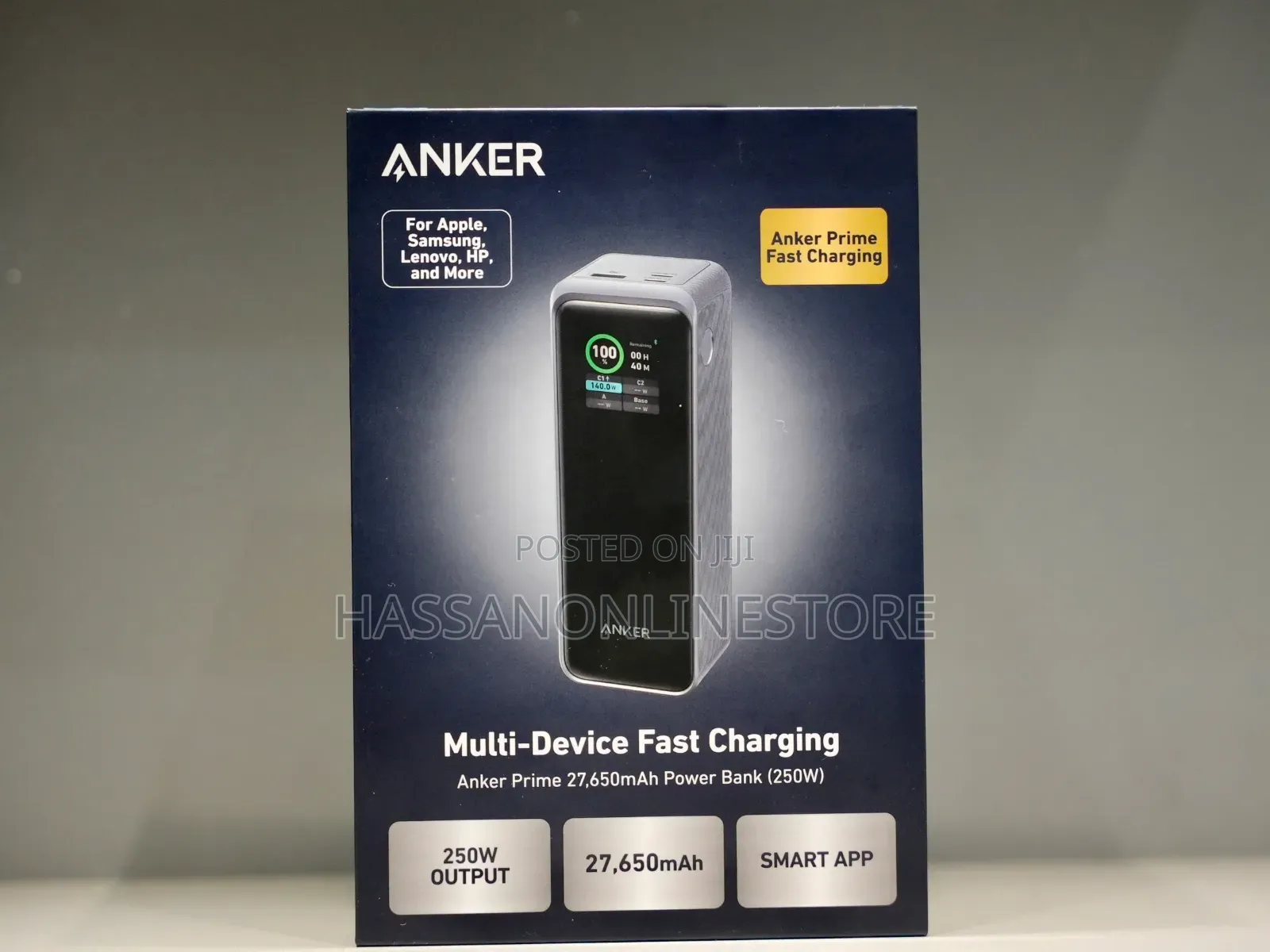 Anker Prime 27,650mah Power Bank (250W) - Gray
