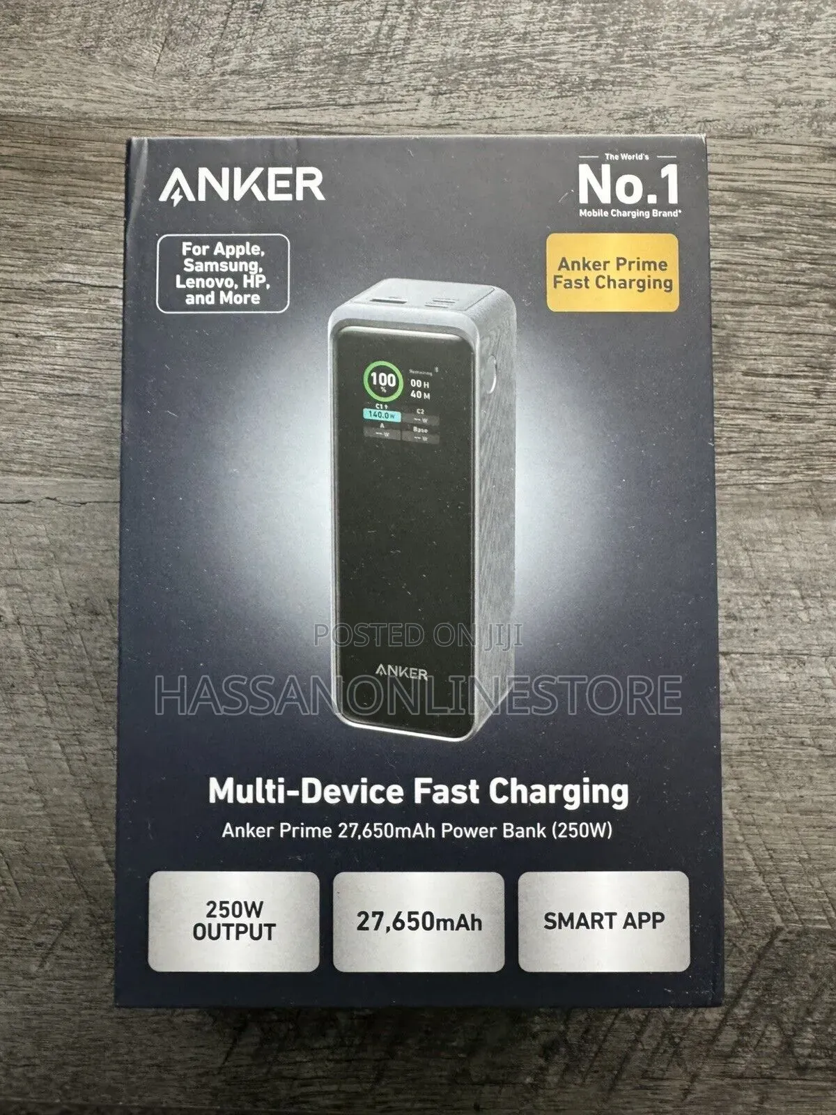 Anker Prime 27,650mah Power Bank (250W) - Gray