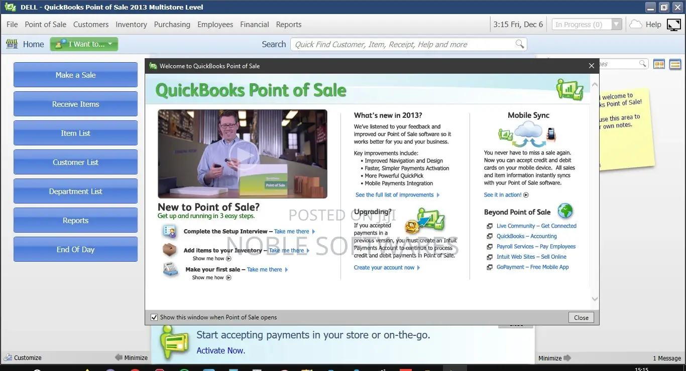 Quickbooks Point of Sale Pro Multistore 11.0
