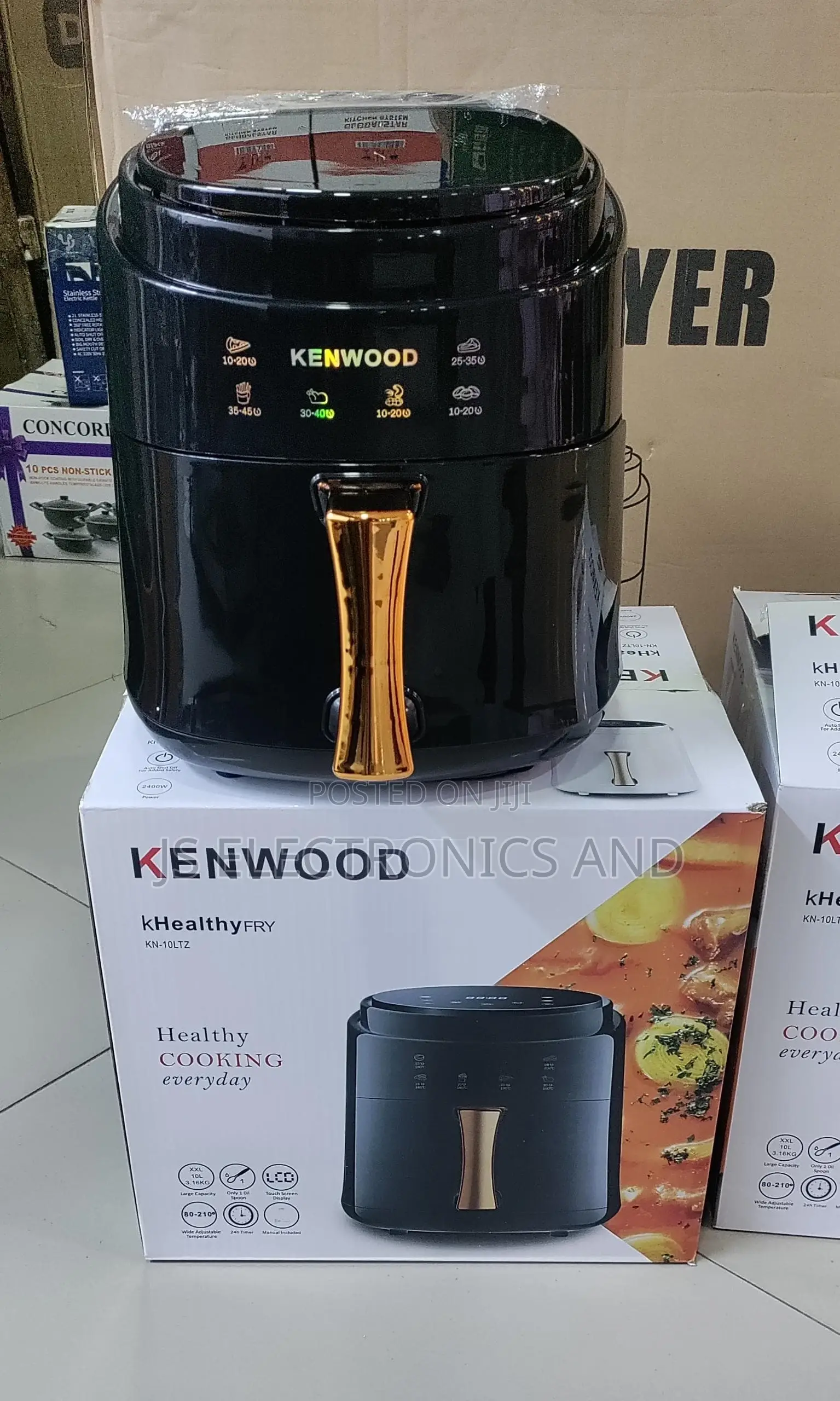 AIR Fryer KENWOOD 10liter Black Colour 1400W Ina Tumia Umeme