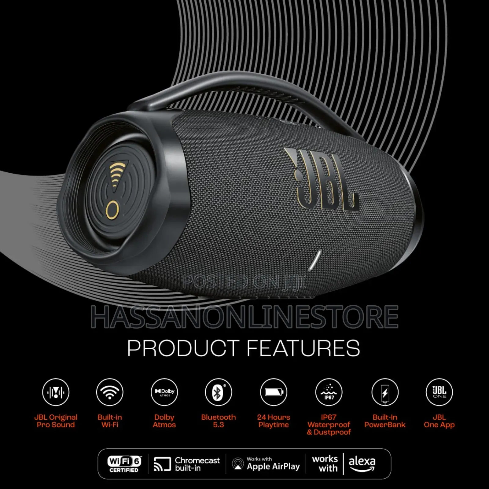 JBL Boombox 3 Wifi Wireless Speaker