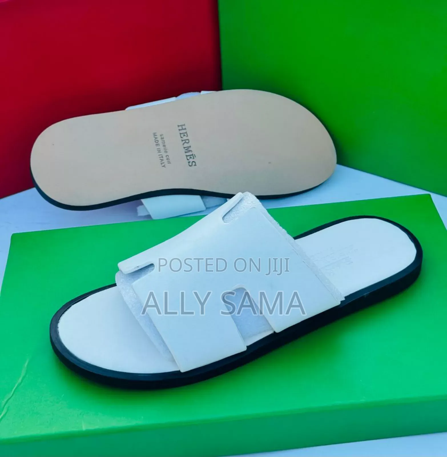 Mens Sandals Full White HERMES