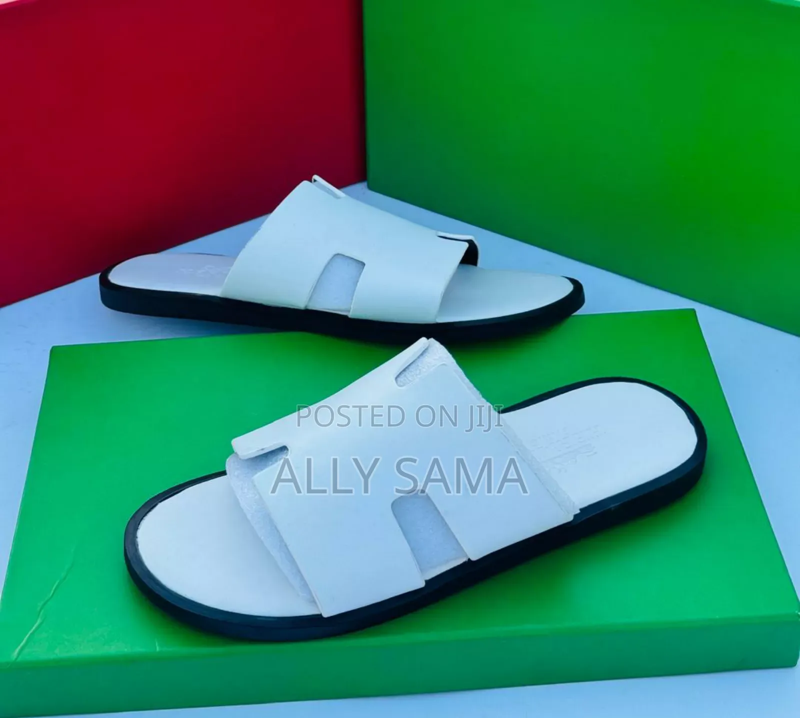 Mens Sandals Full White HERMES