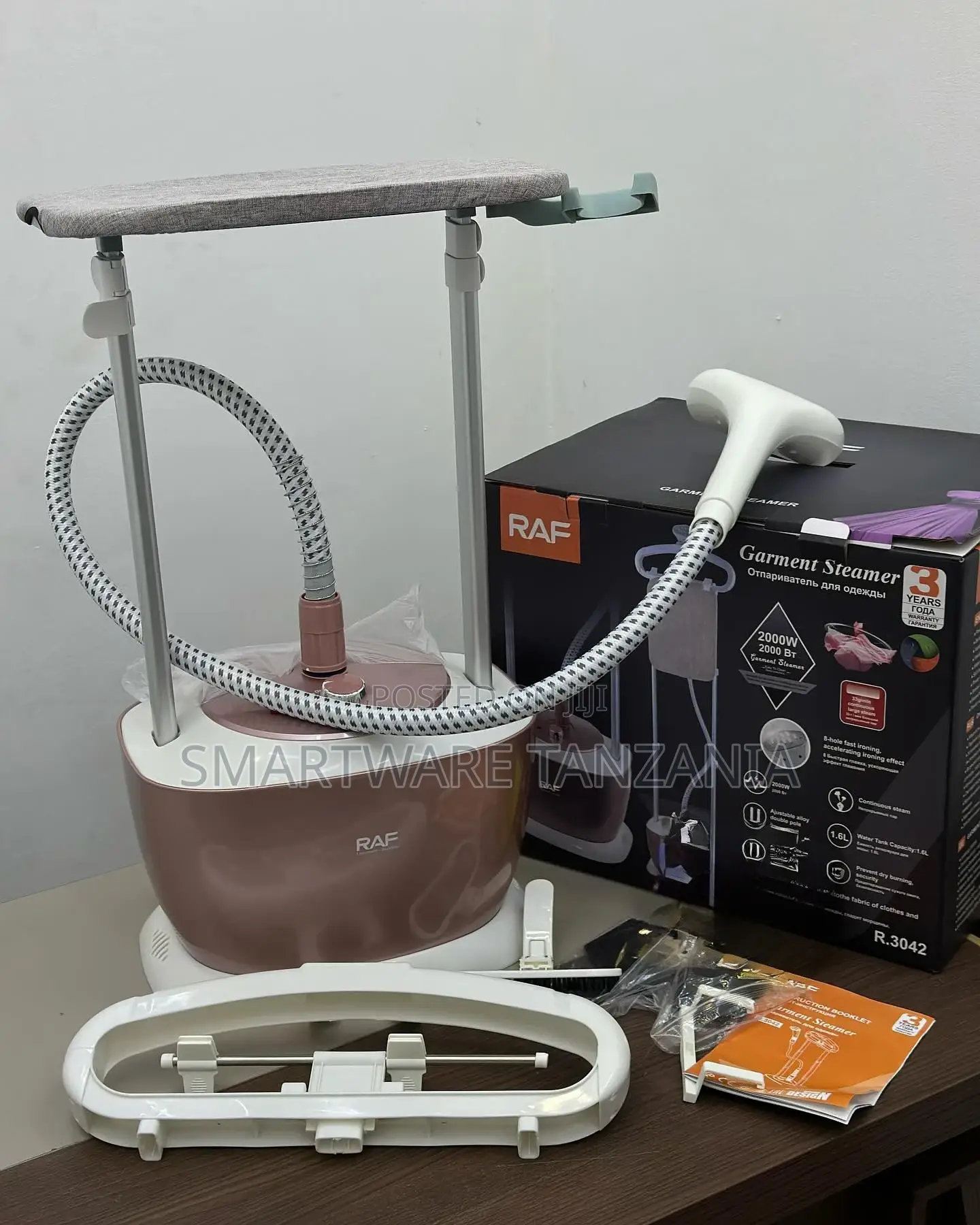 Standing Garment Steamer, Height Adjustable Ironing Board