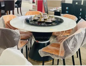 Round Marble Dining Table 6 Chairs.