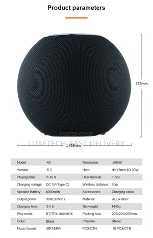 Kisonli Portable Mini Speaker 30W