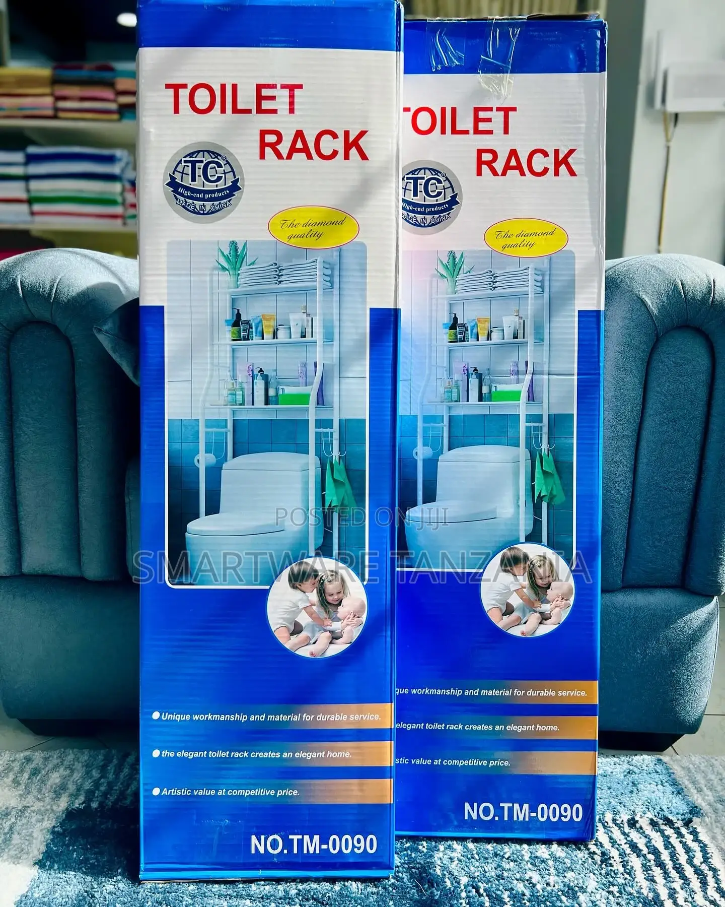 Toilet Storage Rack 3 Tier Bathroom Space Saver Shelf Stand