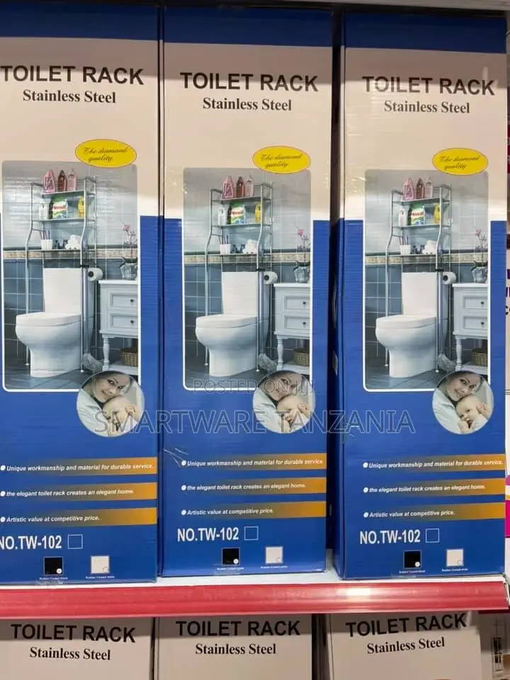 Over Toilet Space Saving Storage Metal Rack for Bathroom