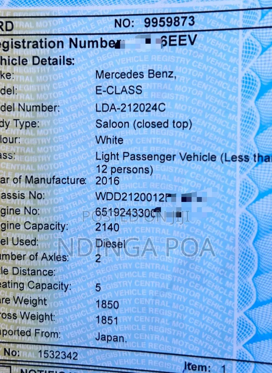 Mercedes-Benz E250 2016 White