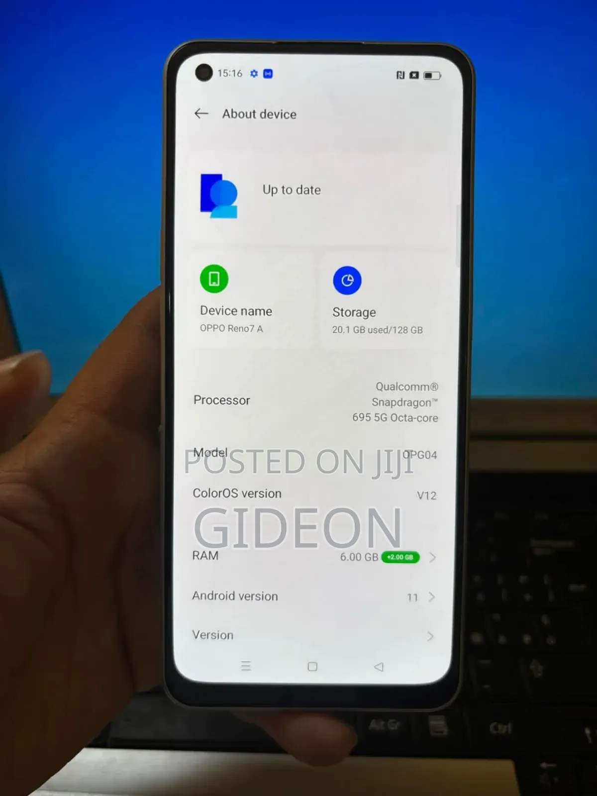 Oppo Reno7 128 GB Blue