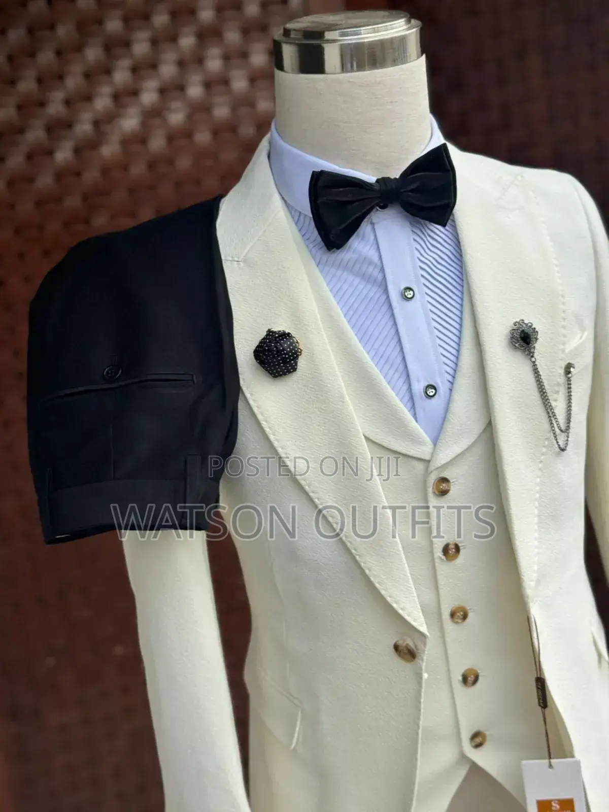St Oscar Cream Colour Men Suits