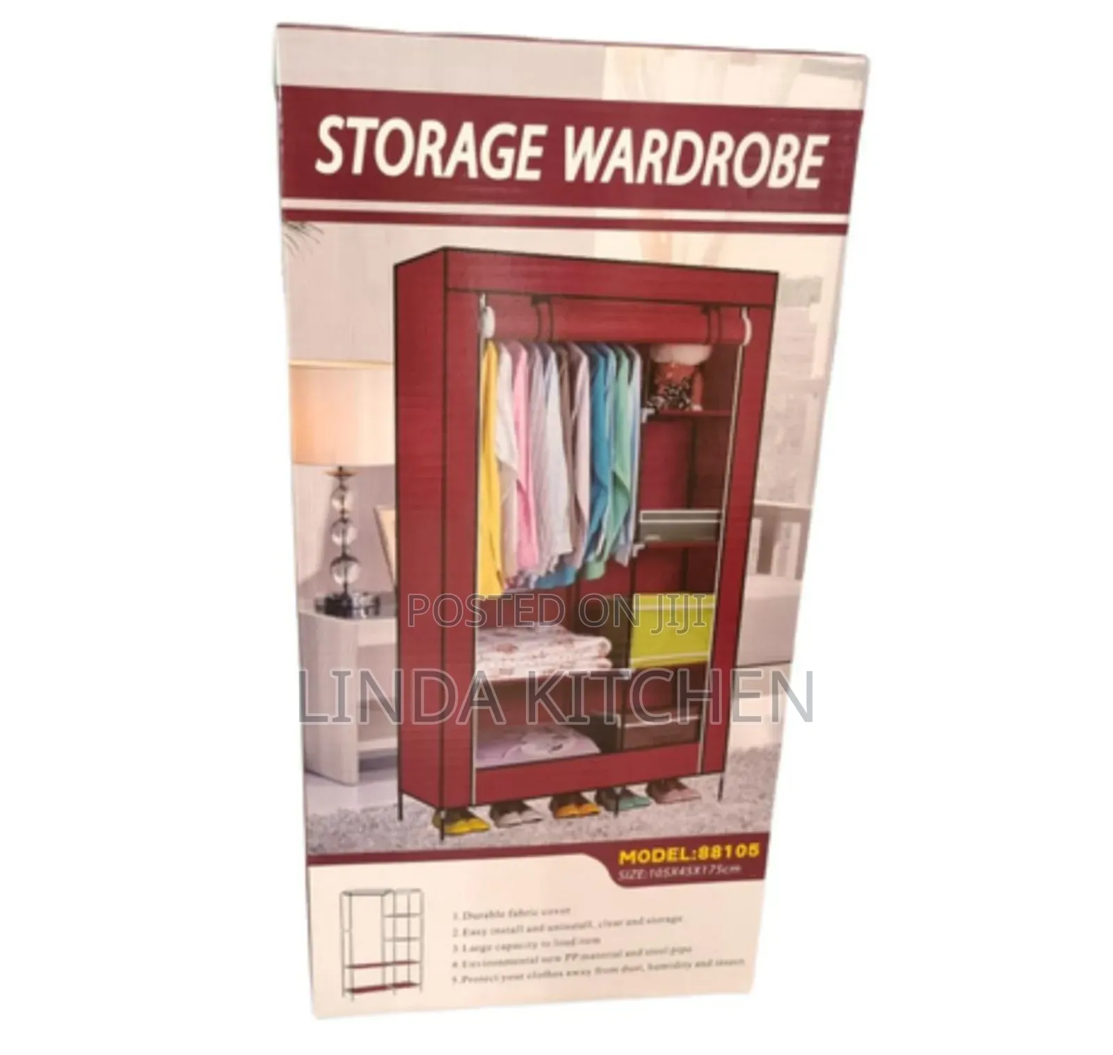 Storage Wardrobe(Kabati Za Nguo Milango Miwili)