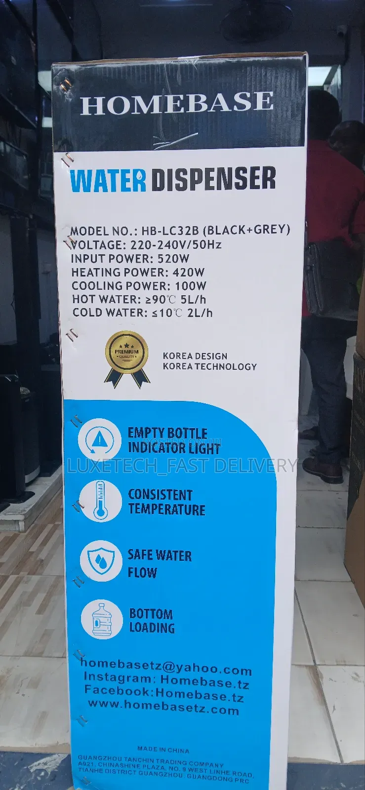 Home Base Water Dispenser Bottom Load 3 Taps