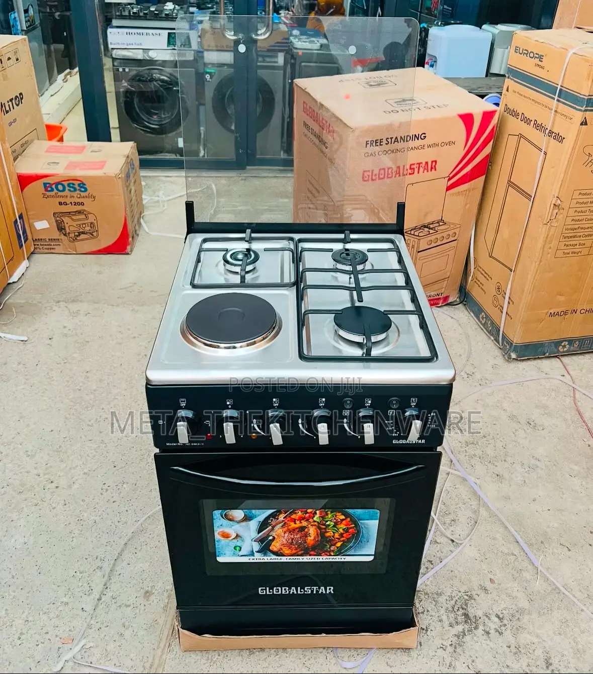 Globalstar Cooker 3gas 1electric Hob + Electric Oven 50x50cm
