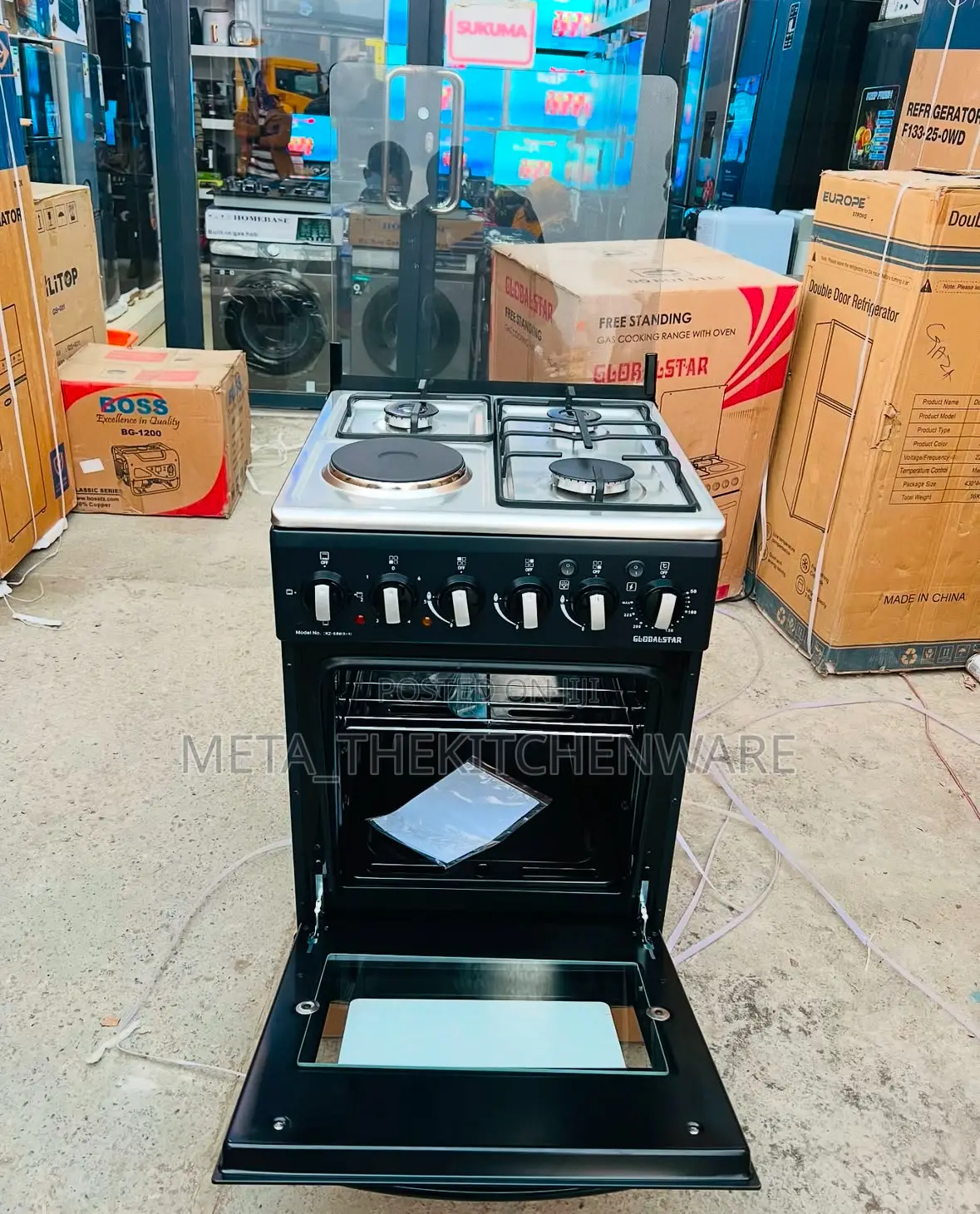Globalstar Cooker 3gas 1electric Hob + Electric Oven 50x50cm