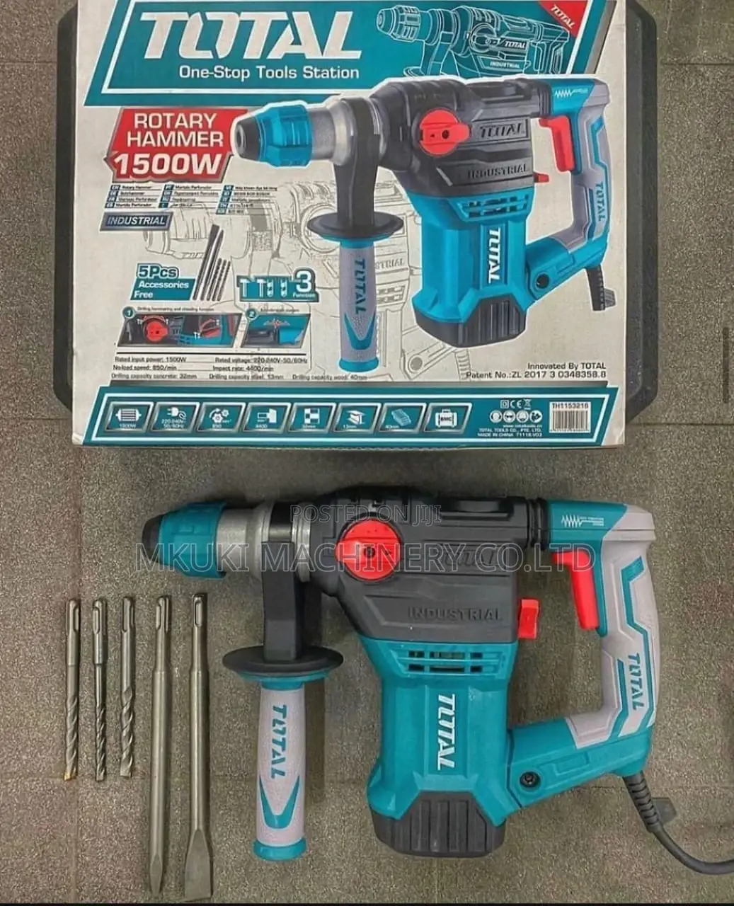 Rottary Hummer Drill Total Watts 1500