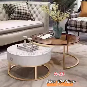 Coffee Table Mirror Round Set