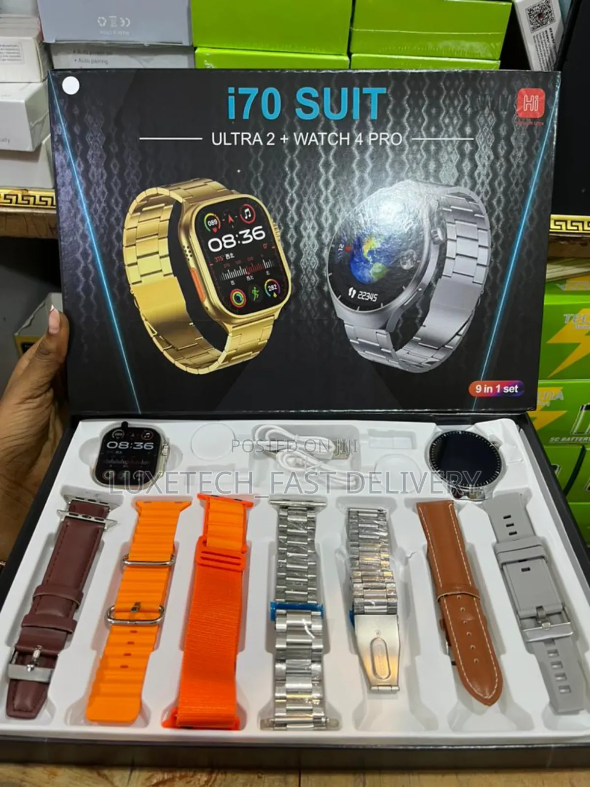 I70 Suit Hot 9 in 1 Set Ultra 2 + Watch 4 Pro Smartwatch