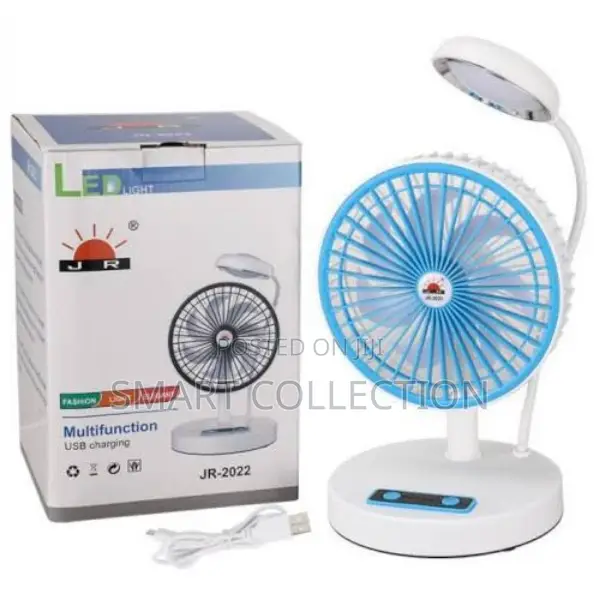 Multifunction USB Rechargeable Table Fan With Reading Lamp