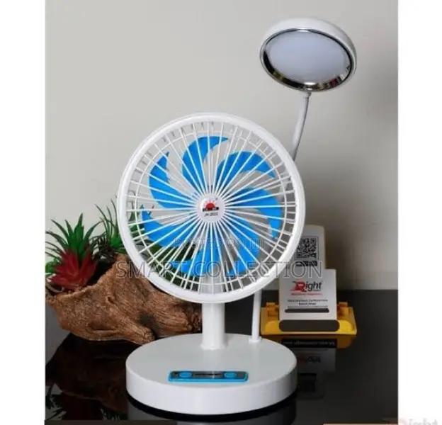 Multifunction USB Rechargeable Table Fan With Reading Lamp