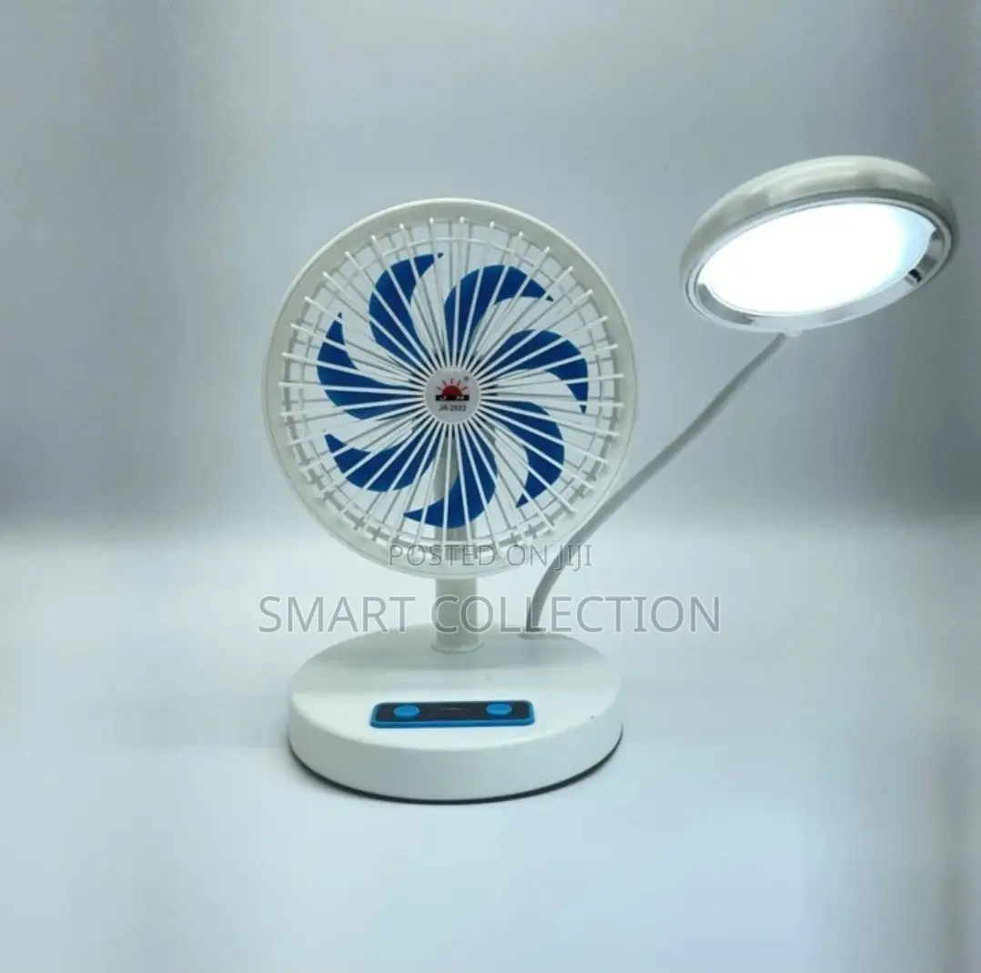 Multifunction USB Rechargeable Table Fan With Reading Lamp