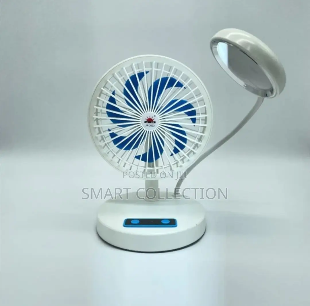 Multifunction USB Rechargeable Table Fan With Reading Lamp