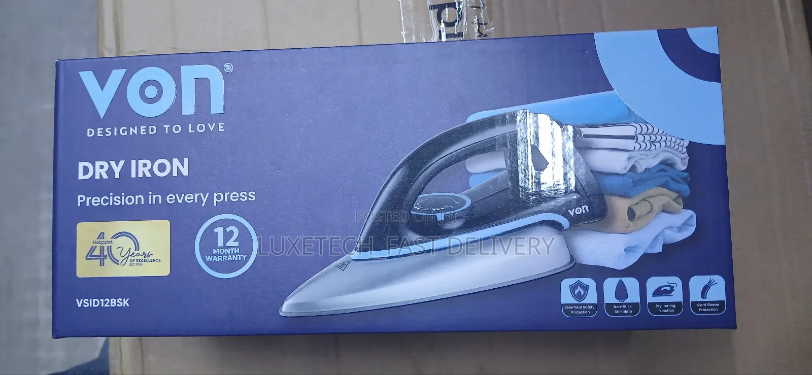 Von Dry Iron Original Non-Stick Soleplate