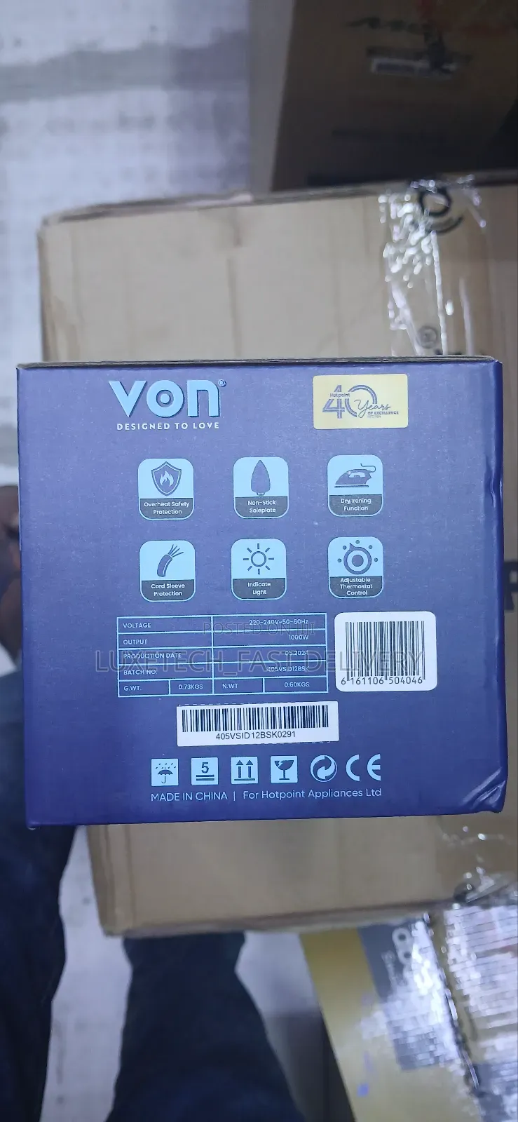 Von Dry Iron Original Non-Stick Soleplate