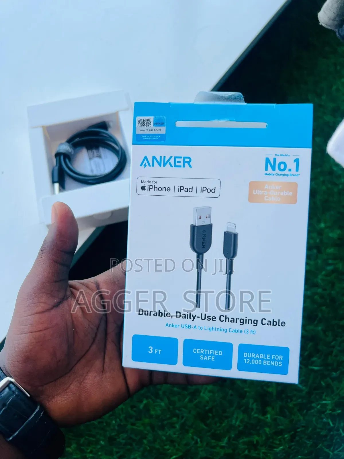 Anker. Usb Cable 3.3 Feet Usba to Lightning