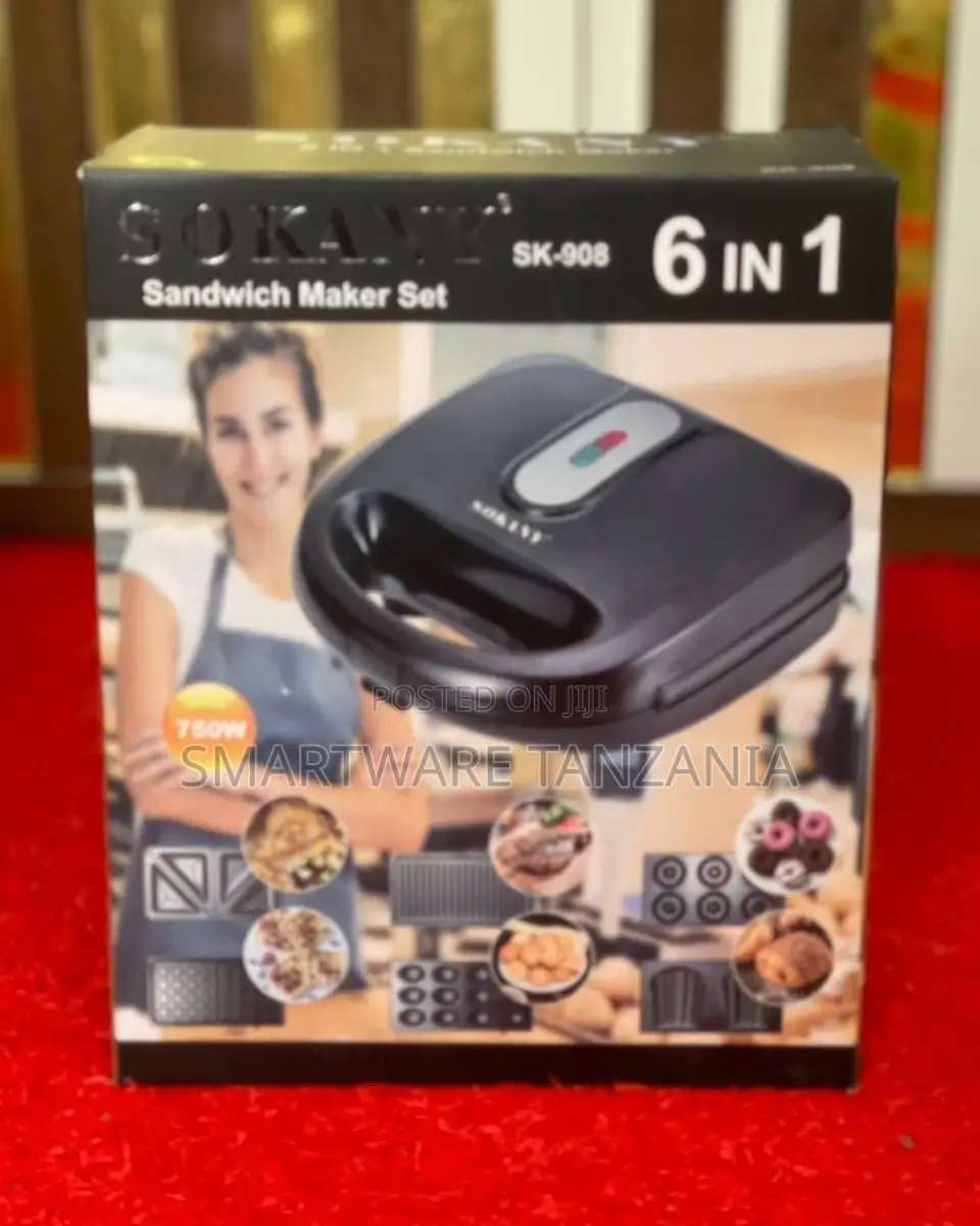 6-in-1 Waffle Maker Indoor Grill Sandwich Maker Panini Press