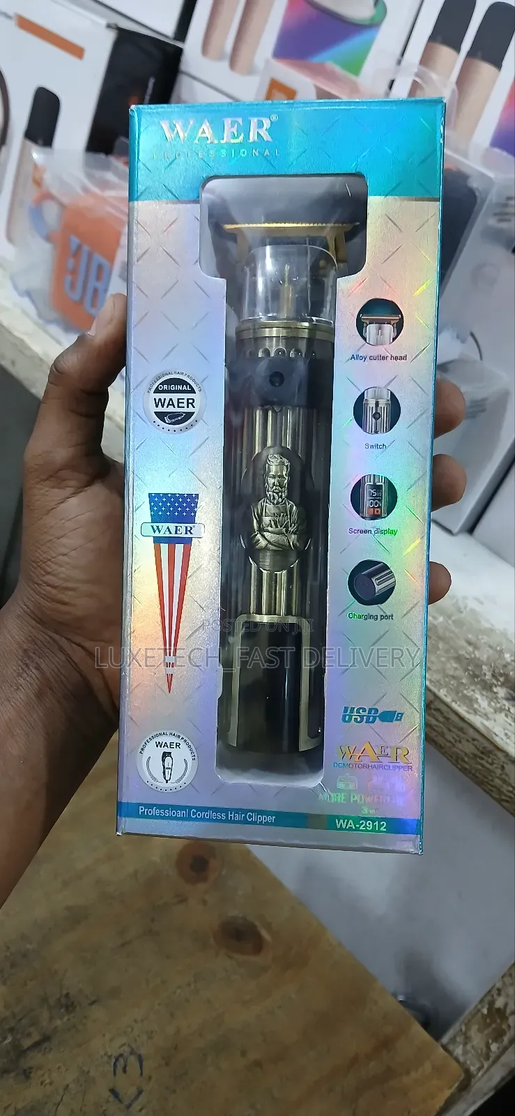 Waer Hair Clipper Trimmer Rechargeable/Mashine Ya Kuchaji