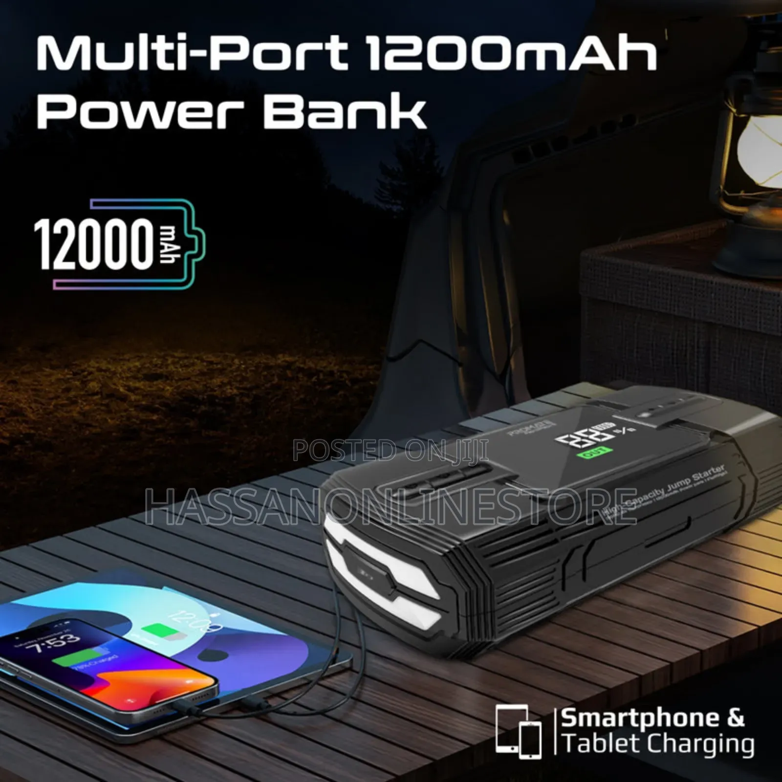 Promate Patrolpack-3 Jump Starter Power Bank Flashlight