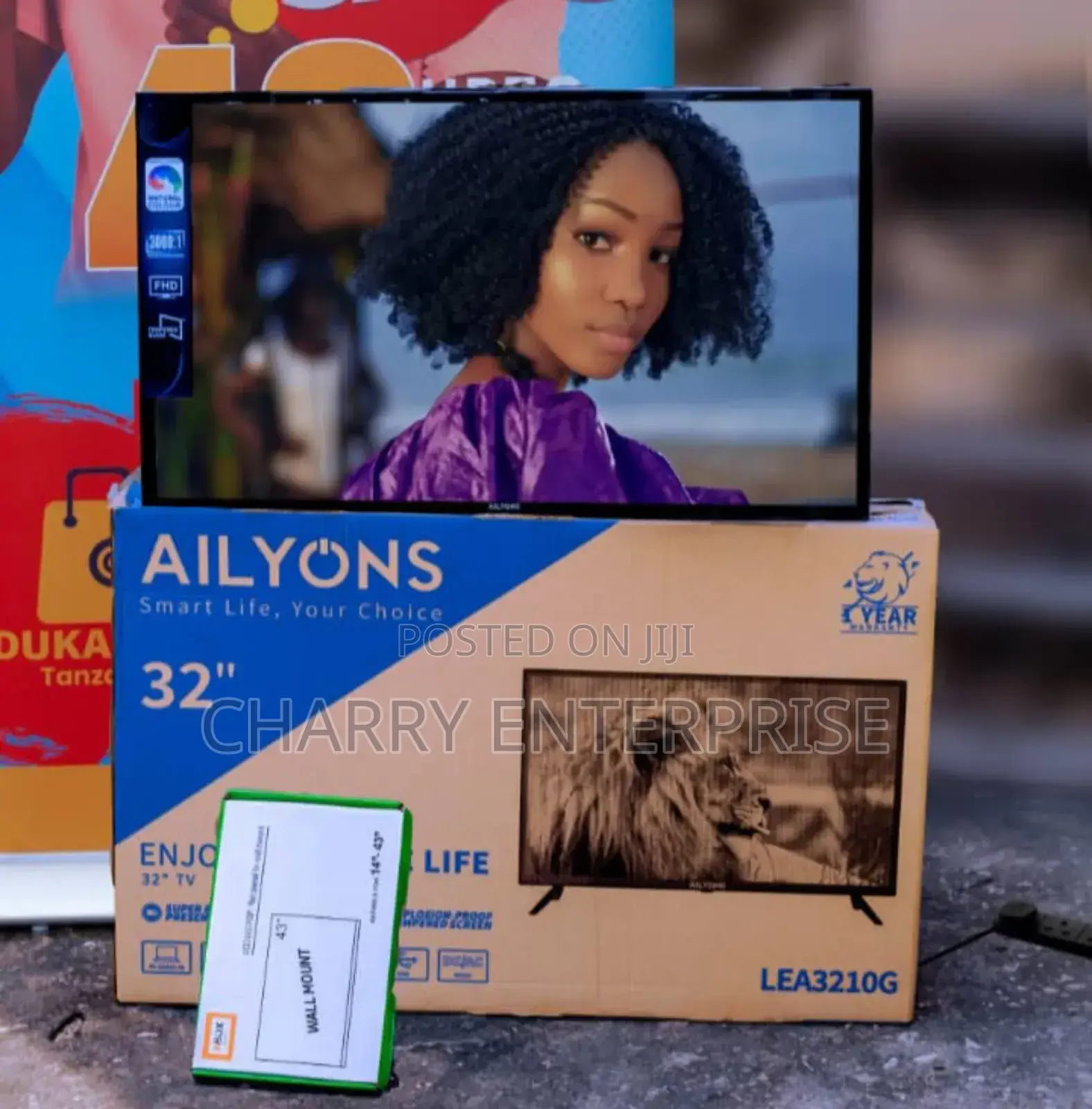 AILYONS TV 32 Inches Double Glass Kioo Imara Picha Angavu