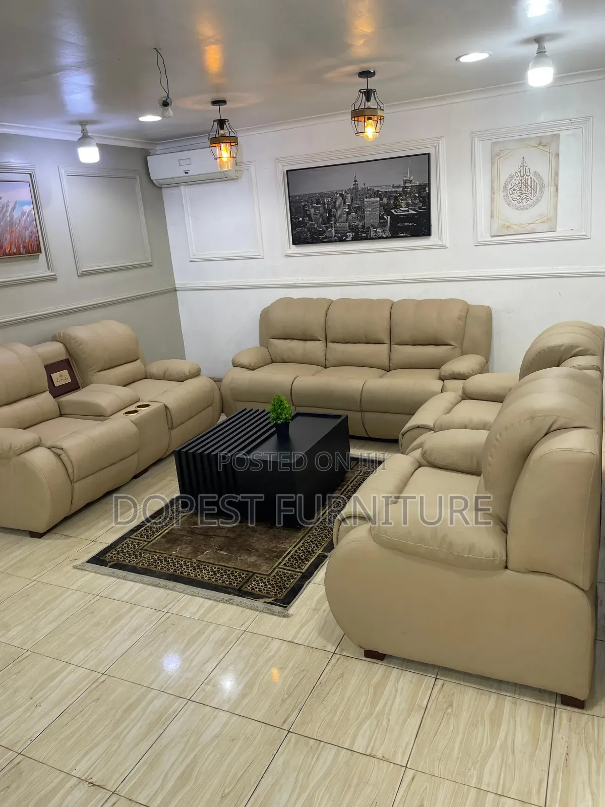 Cream Sofa Set