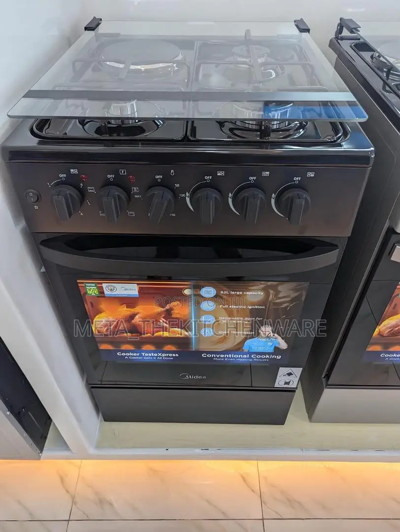 Midea Cooker 3 Gas 1 Electric Hob + Electric Oven 50x55cm