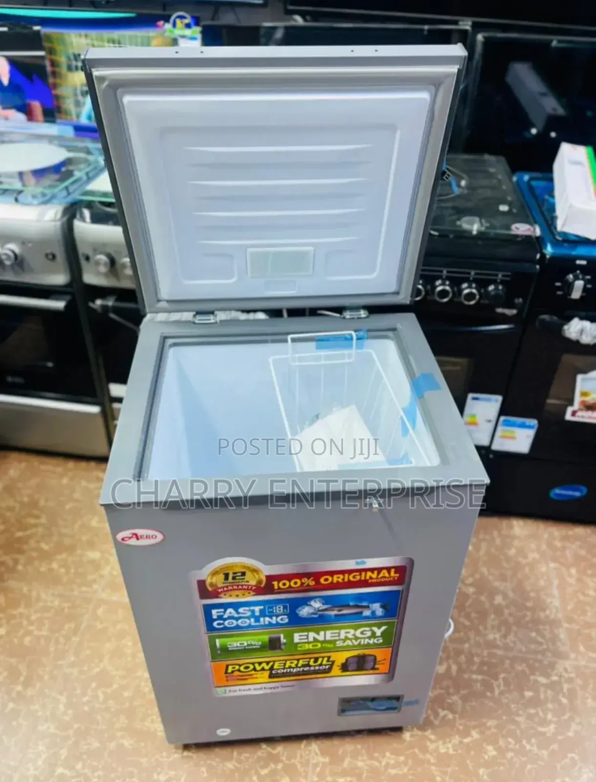 Aero Chest Freezer Yenye Uwezo Mkubwa 100L Condenser Ipo Nje