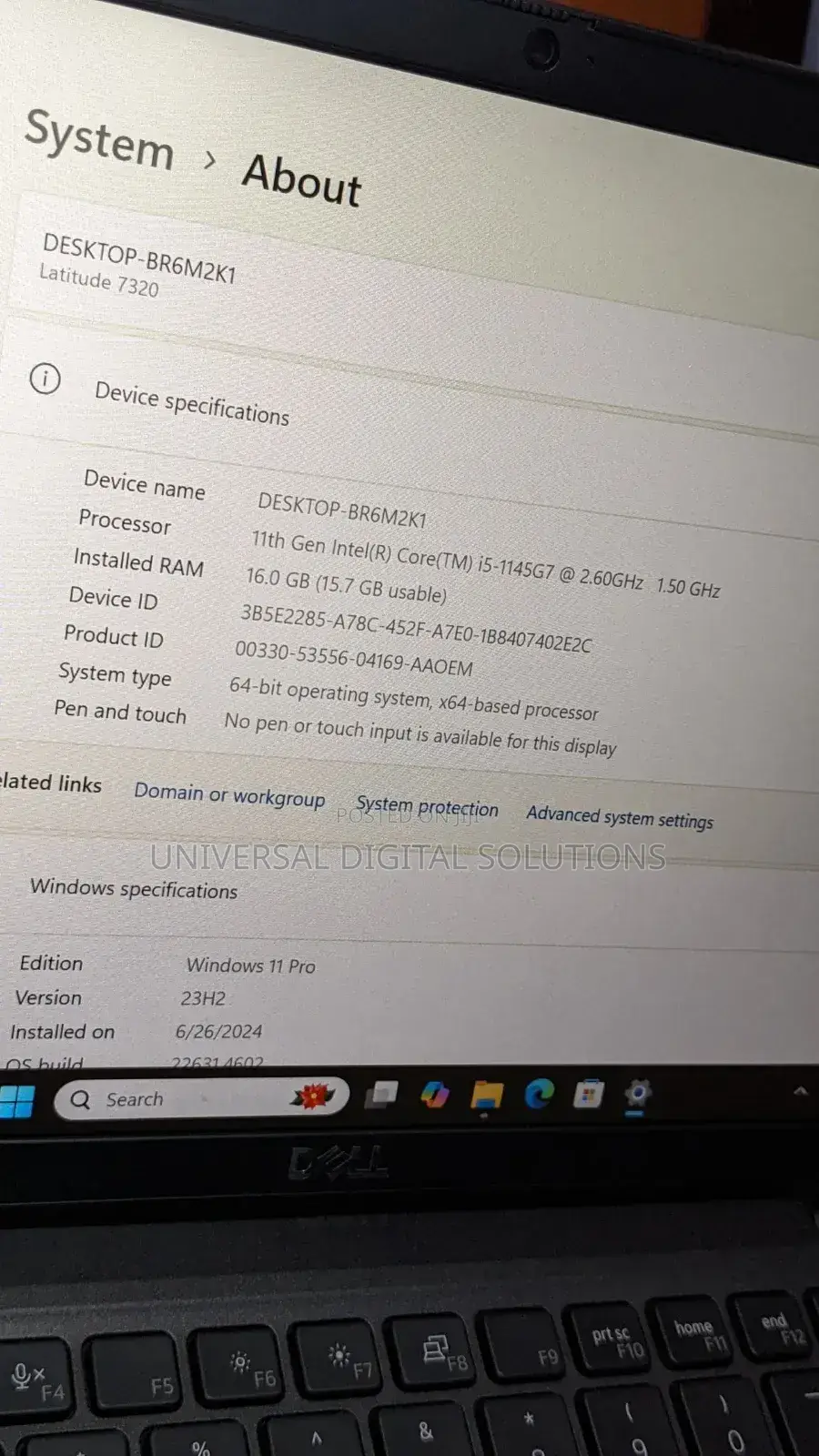 Laptop Dell Latitude 7320 16GB Intel Core i5 SSD 256GB