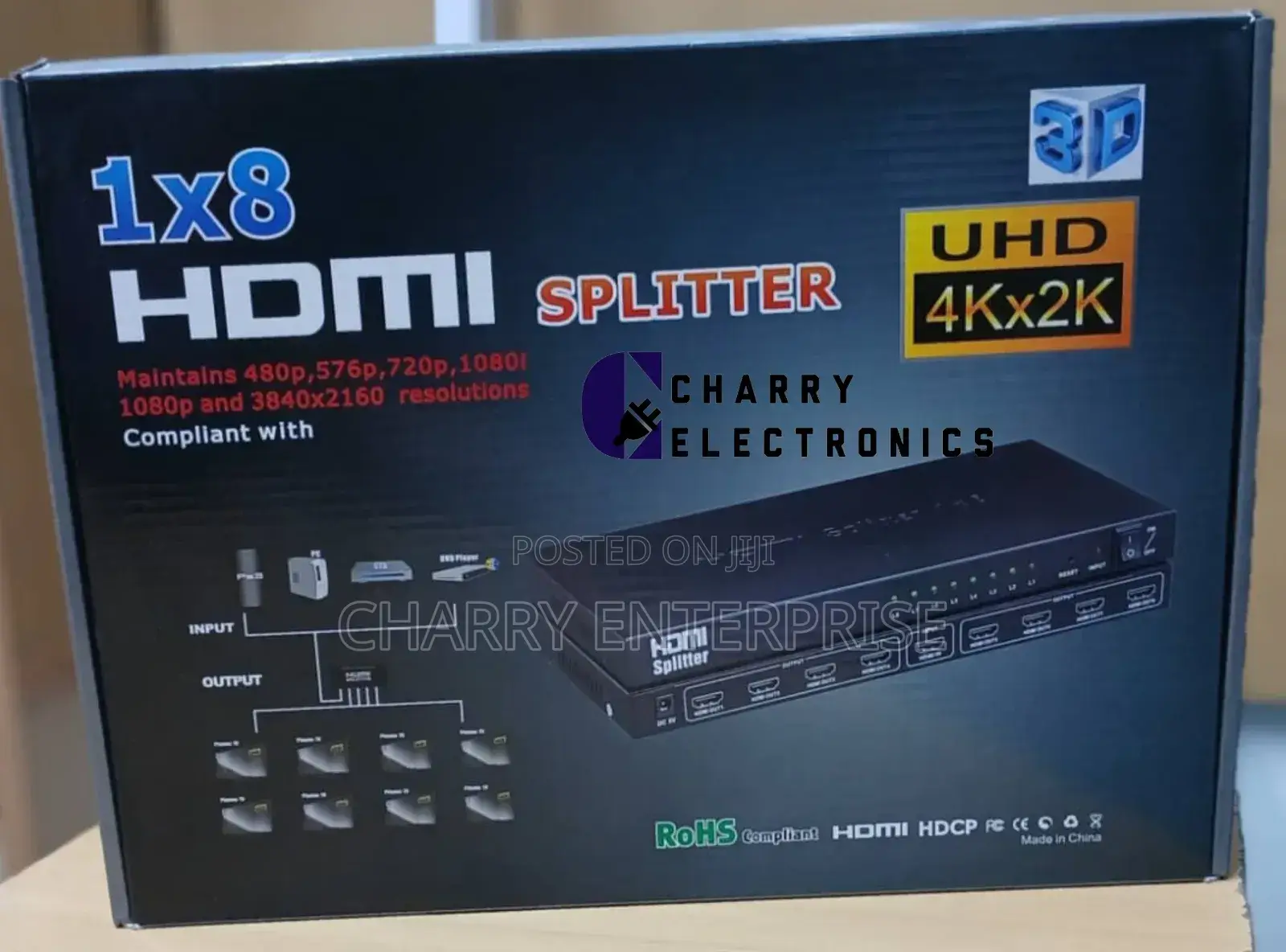 Original 1×8 HDMI Splitter Uhd ×